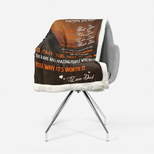 Gearhuman 3D To My Daughter Love Dad Custom Blanket GV21011 Blanket 