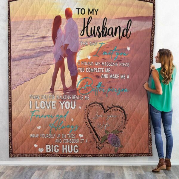 Gearhuman 3D To My Husband Quilt GK13019 Quilt Quilt Twins 