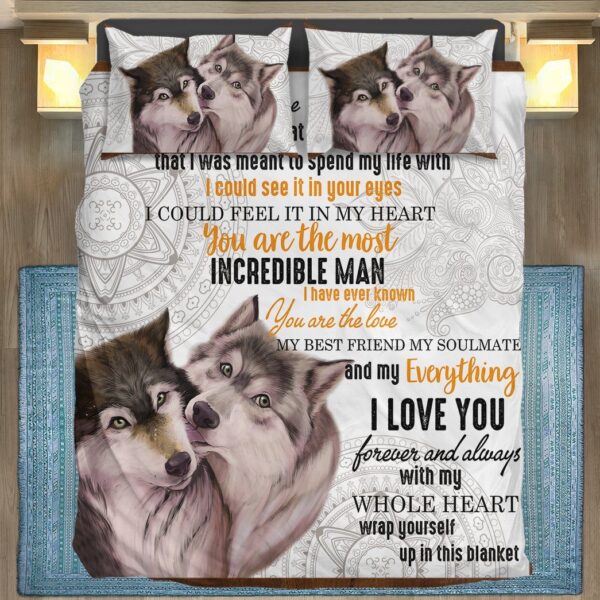 Gearhuman 3D To My Husband Wolf Custom Bedding Set GB14015 Bedding Set 