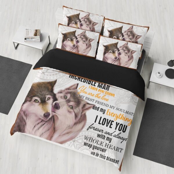 Gearhuman 3D To My Husband Wolf Custom Bedding Set GB14015 Bedding Set 