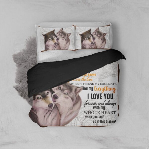 Gearhuman 3D To My Husband Wolf Custom Bedding Set GB14015 Bedding Set Twin 3PCS 