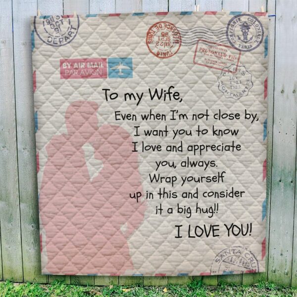 Gearhuman 3D To My Wife Long Distance Relationship Custom Quilt GB19011 Quilt