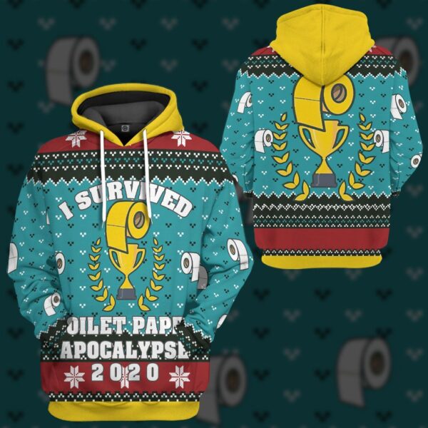 Gearhuman 3D Toilet Paper Apocalypse Custom Tshirt Hoodie Apparel CW271016 3D Apparel 