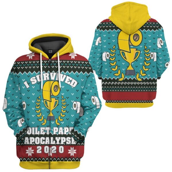 Gearhuman 3D Toilet Paper Apocalypse Custom Tshirt Hoodie Apparel CW271016 3D Apparel 