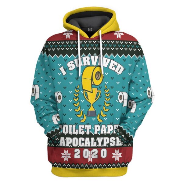 Gearhuman 3D Toilet Paper Apocalypse Custom Tshirt Hoodie Apparel CW271016 3D Apparel Hoodie S 