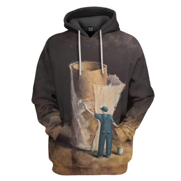 Gearhuman 3D Toilet Paper Battlescars Custom Fleece Hoodie Apparel GW13044 3D Custom Fleece Hoodies Hoodie S 