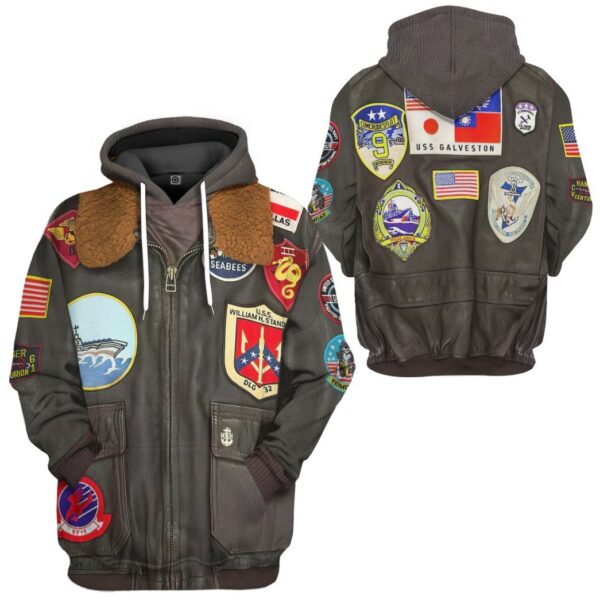 Gearhuman 3D Top Gun Maverick Custom Hoodie Apparel GN16094 3D Custom Fleece Hoodies 
