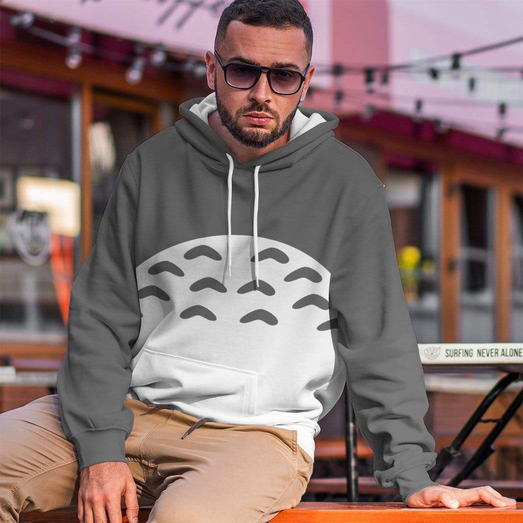 Gearhuman 3D Totoro Custom Hoodie Apparel GS10083 3D Custom Fleece Hoodies