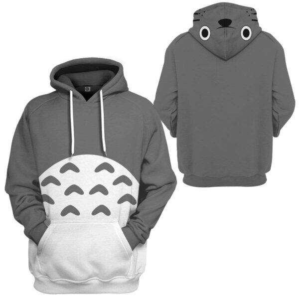 Gearhuman 3D Totoro Custom Hoodie Apparel GS10083 3D Custom Fleece Hoodies