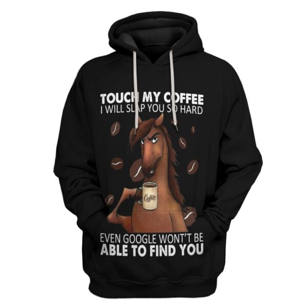Gearhuman 3D Touch My Coffee Hoodie Apparel GV17093 3D Custom Fleece Hoodies Hoodie S 