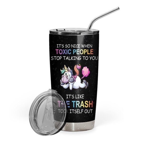 Gearhuman 3D Toxic People Stop Talking To You Custom Name Design Vacuum Insulated Tumbler GV11095 Tumbler 20oz 