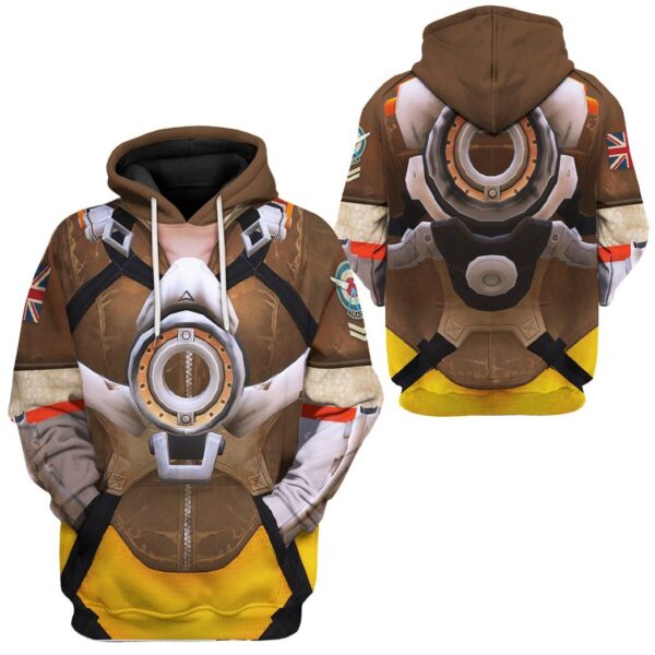 Gearhuman 3D Tracer Overwatch Custom Tshirt Hoodie Appreal GK151214 3D Apparel 
