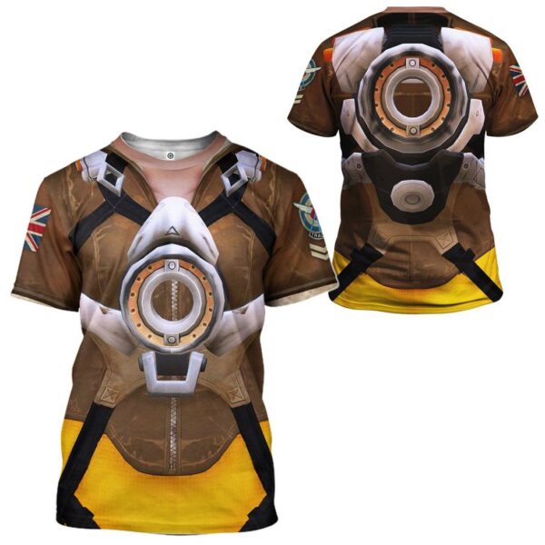Gearhuman 3D Tracer Overwatch Custom Tshirt Hoodie Appreal GK151214 3D Apparel 