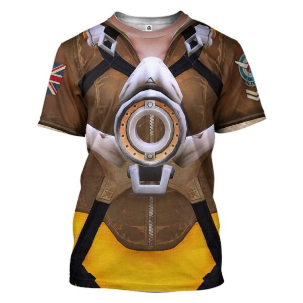 Gearhuman 3D Tracer Overwatch Custom Tshirt Hoodie Appreal GK151214 3D Apparel T-Shirt S 