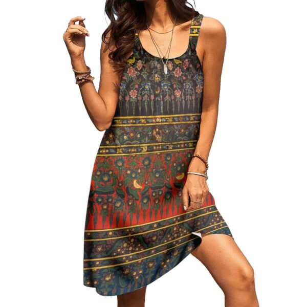 Gearhuman 3D Traditional Thai Pattern Sleeveless Beach Dress ZK2406218 Beach Dress Beach Dress S