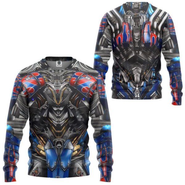 Gearhuman 3D Transformer Optimus Prime Custom Tshirt Hoodie Apparel GW13018 3D Apparel