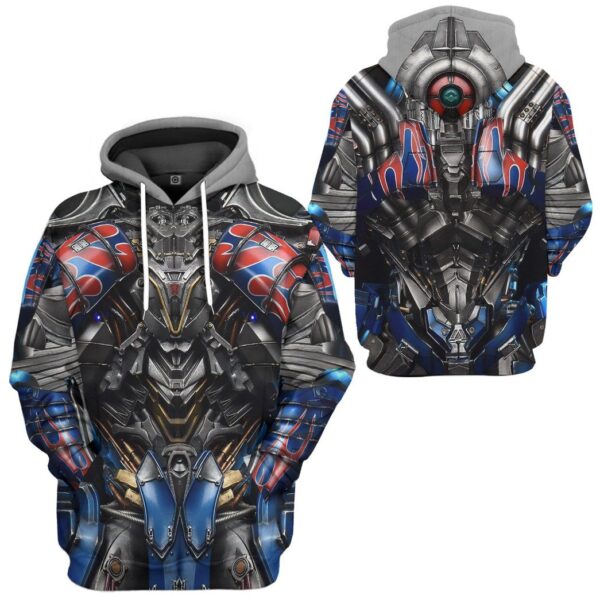 Gearhuman 3D Transformer Optimus Prime Custom Tshirt Hoodie Apparel GW13018 3D Apparel