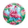 Gearhuman 3D Tropical Flamingo Custom Round Beach Towel GW0907216 Round Beach Towel Round Beach Towel FS