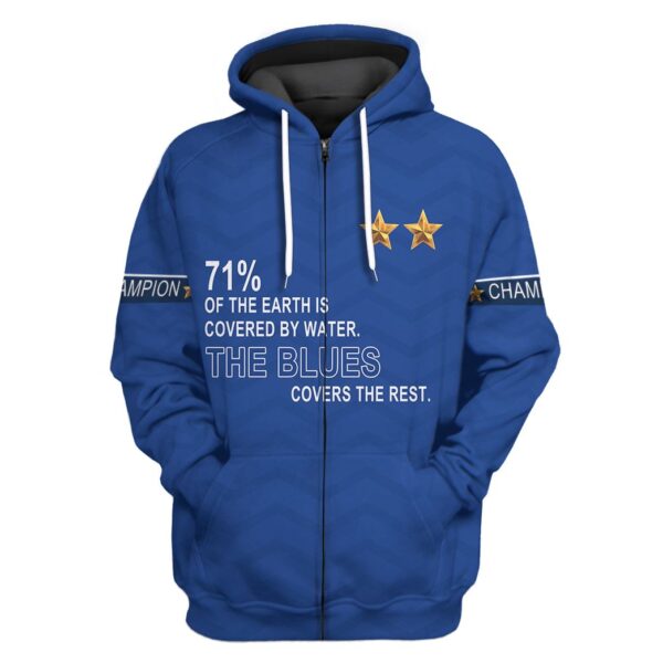 Gearhuman 3D True Blues Tshirt Hoodie Apparel ZK0106212 3D Apparel Zip Hoodie S 