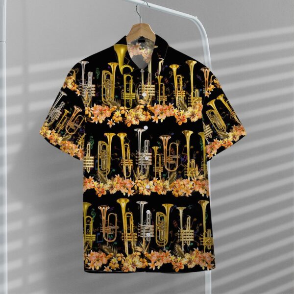 Gearhuman 3D Trumpet Hawaii Shirt ZZ2506218 Short Sleeve Shirt 