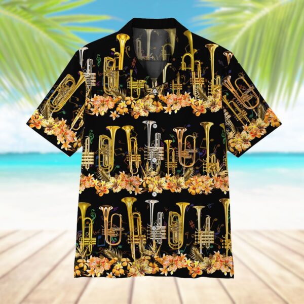 Gearhuman 3D Trumpet Hawaii Shirt ZZ2506218 Short Sleeve Shirt 