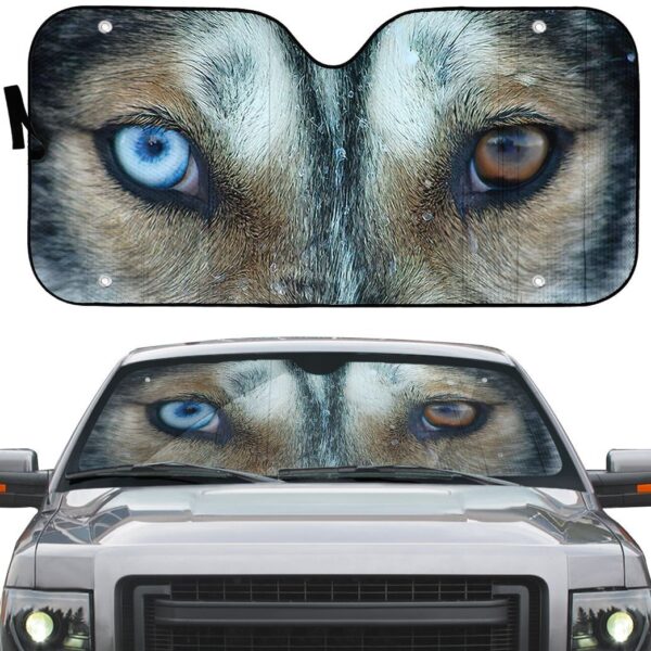 Gearhuman 3D Two-Color Eyes Wolf Sunshade ZK0707211 Auto Sunshade