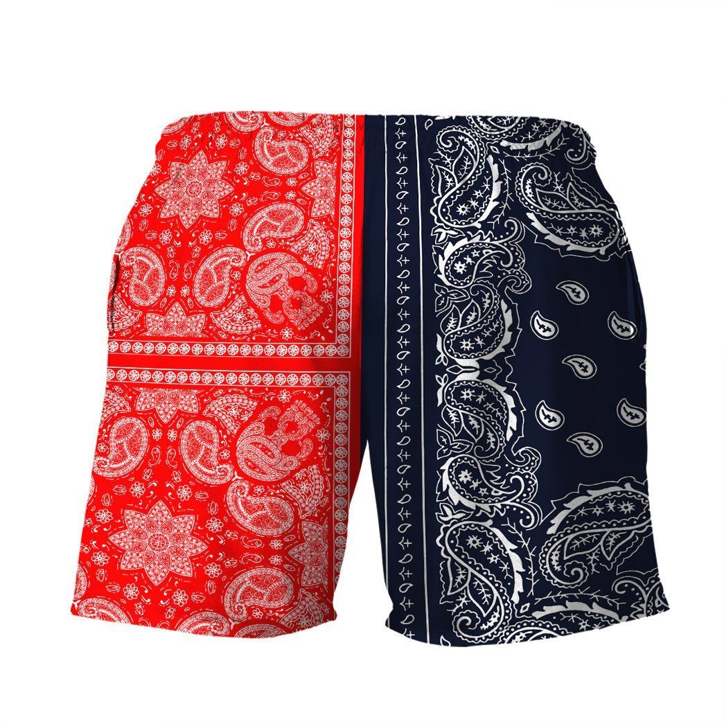 Gearhuman 3D Two Paisley Bandanas Shorts ZK3105215 Men Shorts