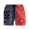 Gearhuman 3D Two Paisley Bandanas Shorts ZK3105215 Men Shorts Beach Shorts / S