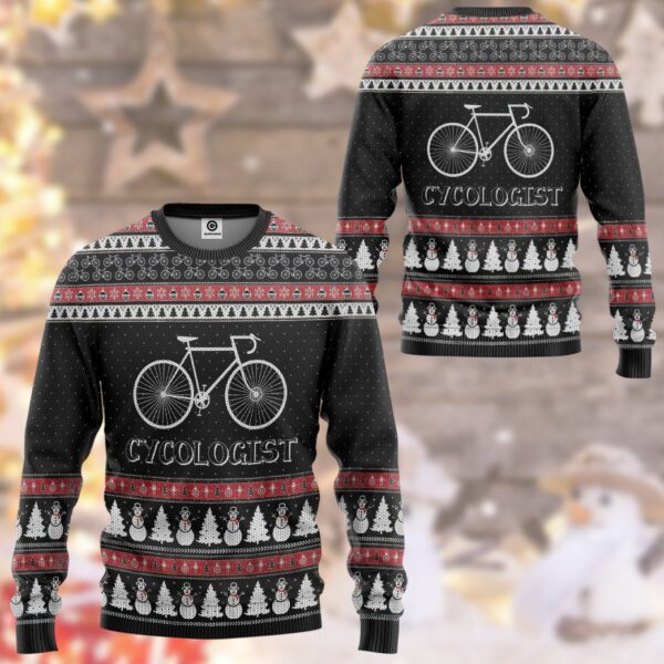 Gearhuman 3D Ugly Christmas Cycologist Custom Hoodie Apparel GN0911202 3D Apparel 