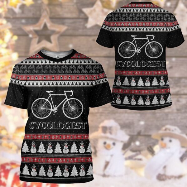Gearhuman 3D Ugly Christmas Cycologist Custom Hoodie Apparel GN0911202 3D Apparel 