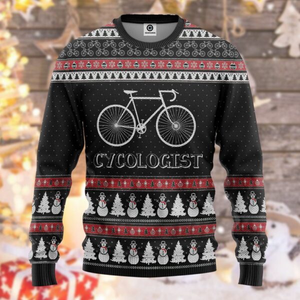 Gearhuman 3D Ugly Christmas Cycologist Custom Hoodie Apparel GN0911202 3D Apparel 