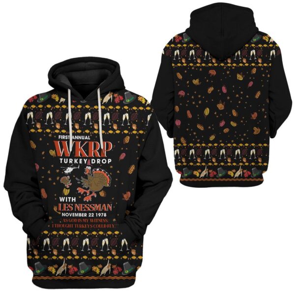 Gearhuman 3D Ugly Sweater Party Turkey Thanksgiving Tshirt Hoodie Apparel GH17011 3D Apparel