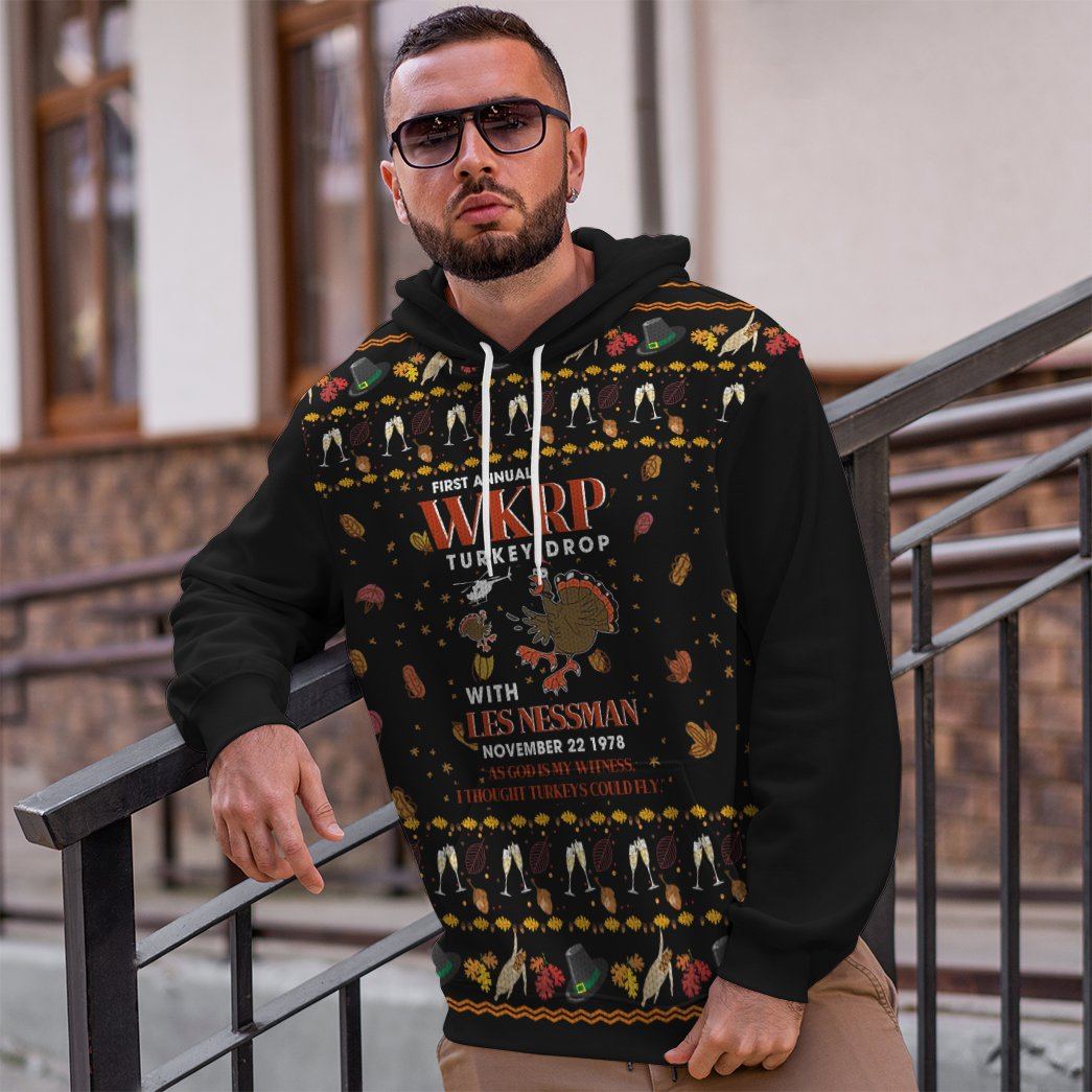 Gearhuman 3D Ugly Sweater Party Turkey Thanksgiving Tshirt Hoodie Apparel GH17011 3D Apparel