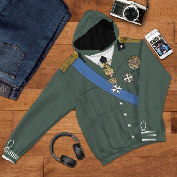 Gearhuman 3D Umberto II of Italy Custom Hoodie Apparel GV040918 3D Custom Fleece Hoodies