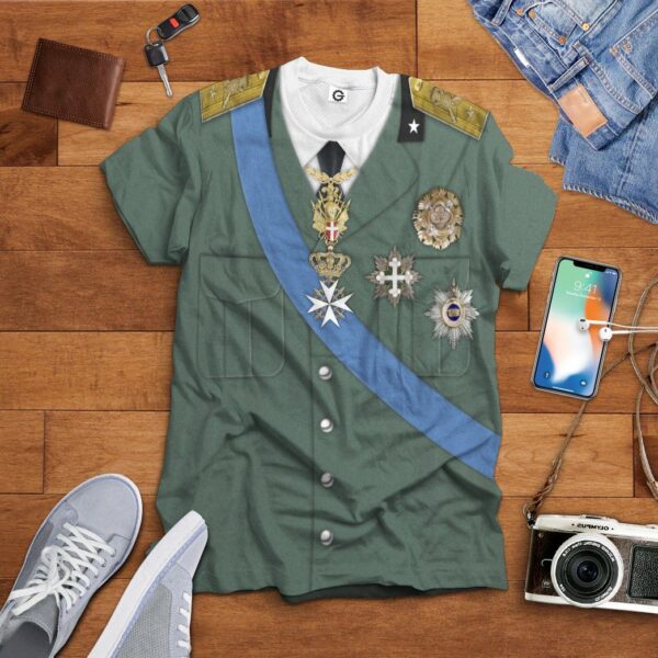 Gearhuman 3D Umberto II of Italy Custom Tshirt Apparel GV040918 3D T-shirt 
