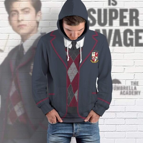 Gearhuman 3D Umbrella Academy Number 5 Custom Hoodie Apparel GS13086 3D Custom Fleece Hoodies