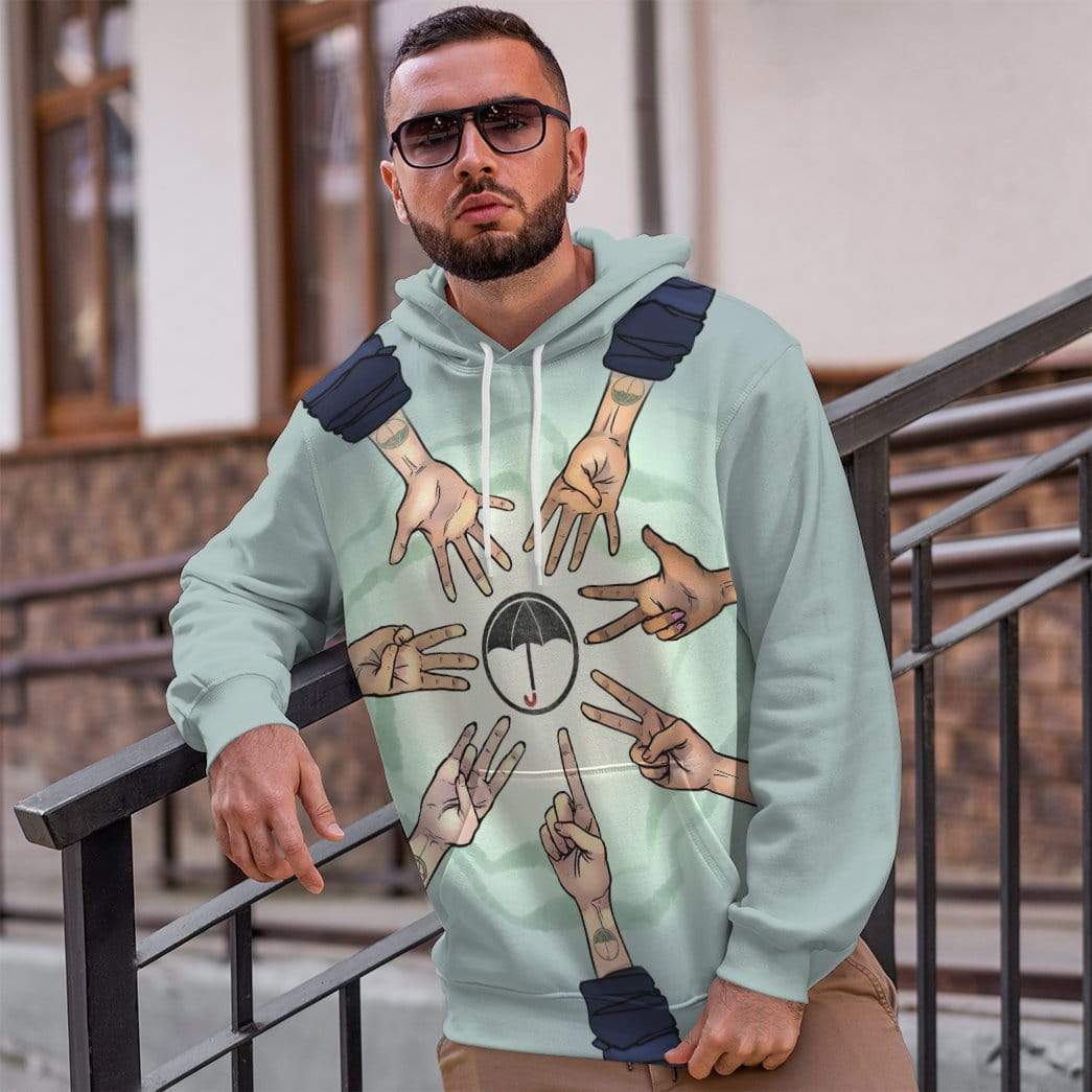 Gearhuman 3D Umbrella Academy Numbers Custom Hoodie GS13085 3D Custom Fleece Hoodies