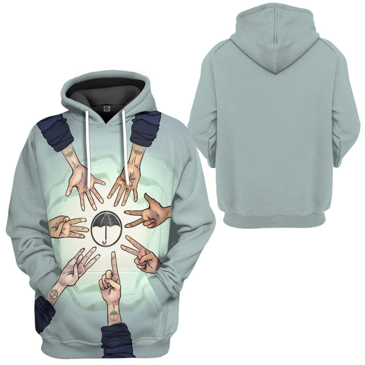 Gearhuman 3D Umbrella Academy Numbers Custom Hoodie GS13085 3D Custom Fleece Hoodies