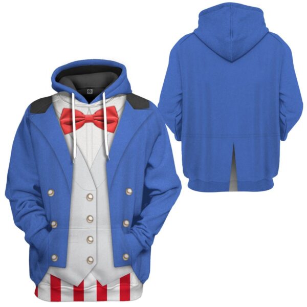 Gearhuman 3D Uncle Sam Cosplay Halloween Custom Hoodie Apparel GV01092 3D Custom Fleece Hoodies 