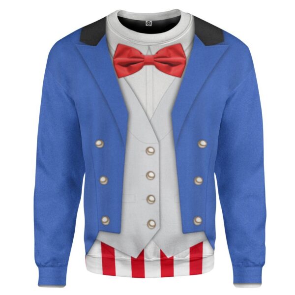 Gearhuman 3D Uncle Sam Cosplay Halloween Custom Sweatshirt Apparel GV01092 Sweatshirt Sweatshirt S 