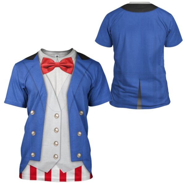 Gearhuman 3D Uncle Sam Cosplay Halloween Custom Tshirt Apparel GV01092 3D T-shirt
