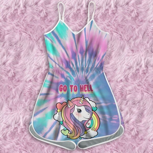 Gearhuman 3D Unicorn Tie Dye Custom Rompers GC21095 Rompers 