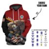 Gearhuman 3D United States Air Force Veteran Red Custom Rank Tshirt Hoodie Apparel GVC261022 3D Apparel Hoodie S