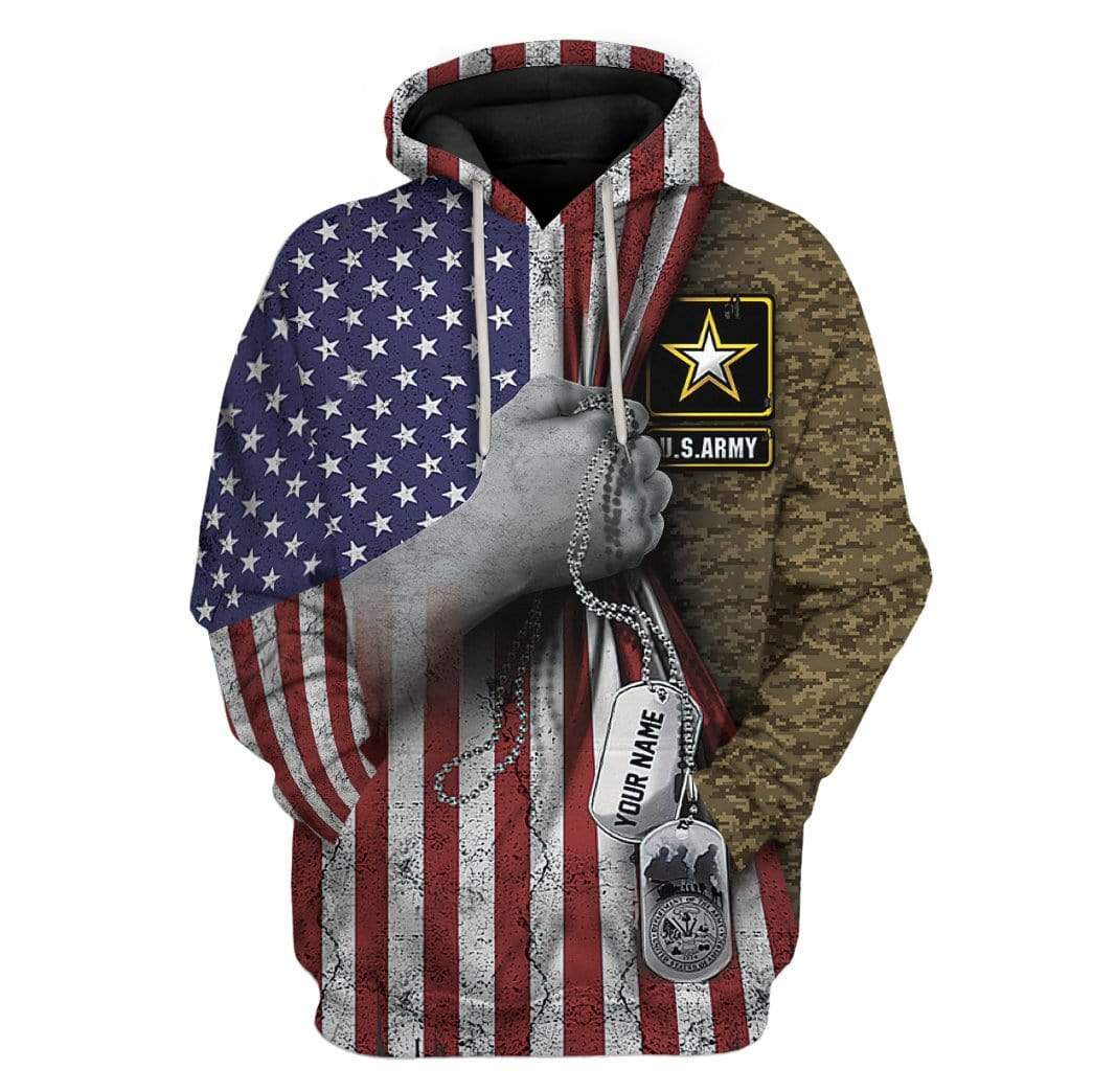 Gearhuman 3D US Army Custom Name T-Shirts Hoodies Apparel HD-DT0502206 3D Custom Fleece Hoodies Hoodie S
