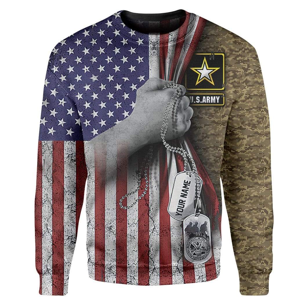 Gearhuman 3D US Army Custom Name T-Shirts Hoodies Apparel HD-DT0502206 3D Custom Fleece Hoodies Long Sleeve S