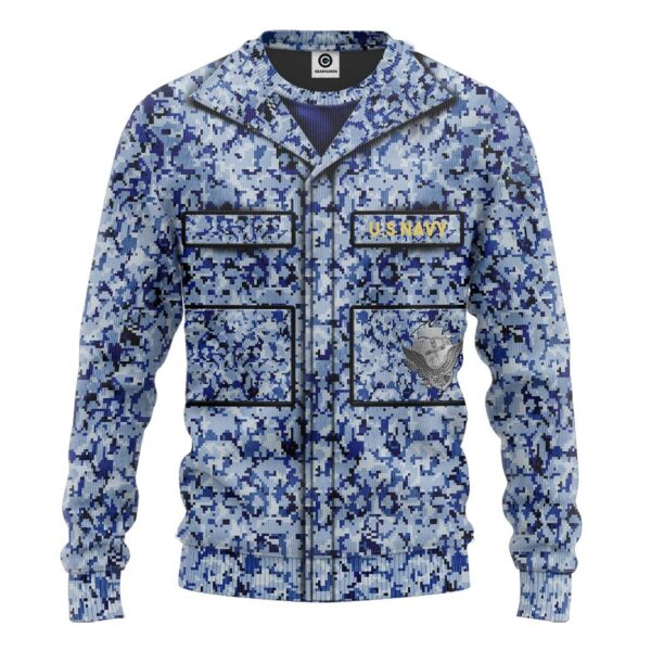 Gearhuman 3D US Navy Uniform Tshirt Hoodie Apparel GK081213 3D Apparel Long Sleeve S 