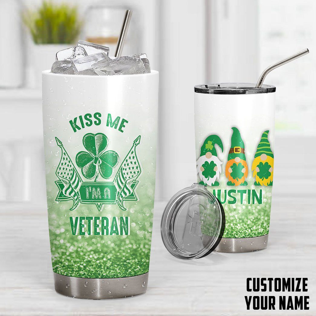 Gearhuman 3D Veteran St Patrick Day Custom Name Tumbler GB19026 Tumbler