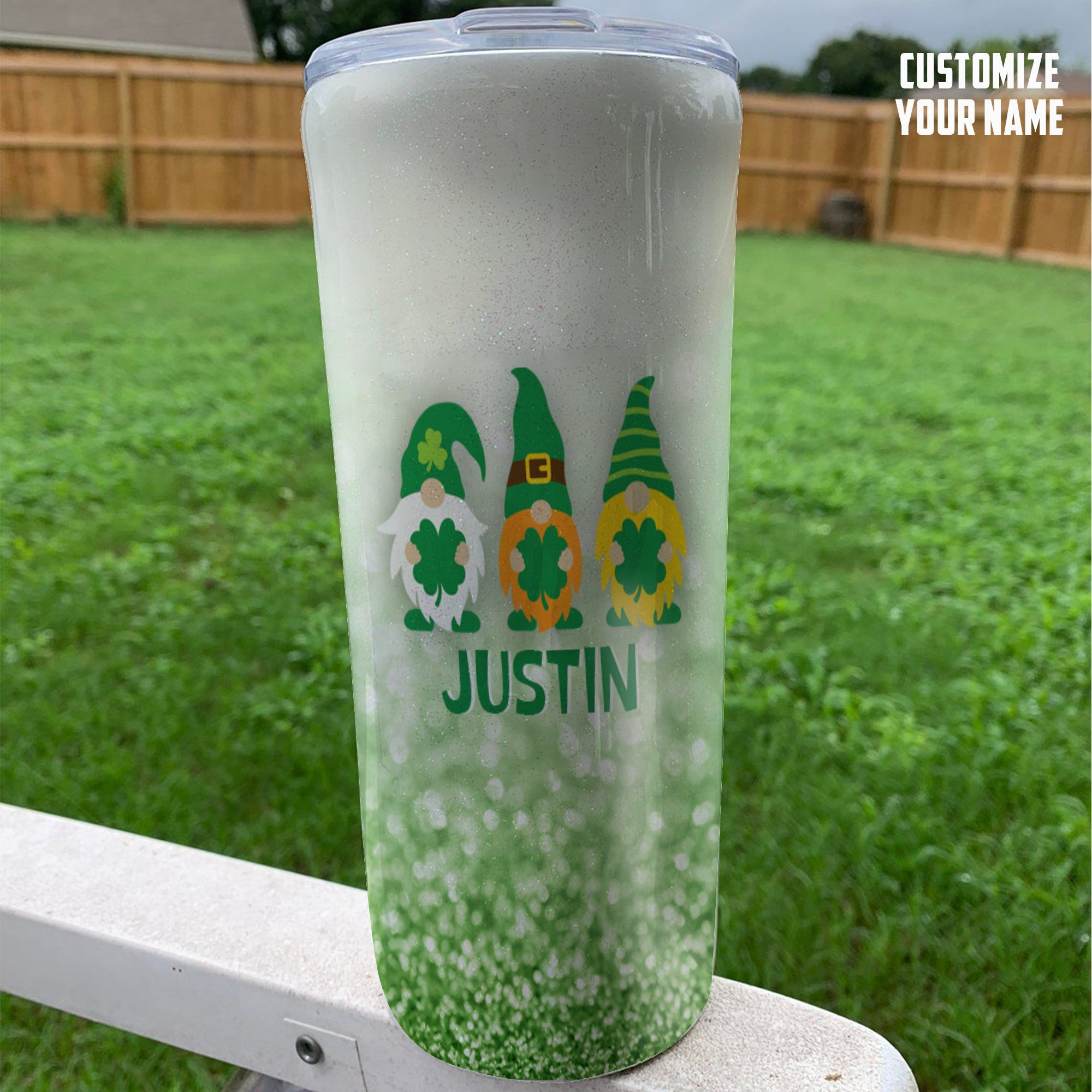 Gearhuman 3D Veteran St Patrick Day Custom Name Tumbler GB19026 Tumbler