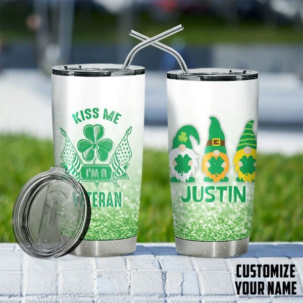 Gearhuman 3D Veteran St Patrick Day Custom Name Tumbler GB19026 Tumbler