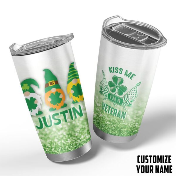 Gearhuman 3D Veteran St Patrick Day Custom Name Tumbler GB19026 Tumbler
